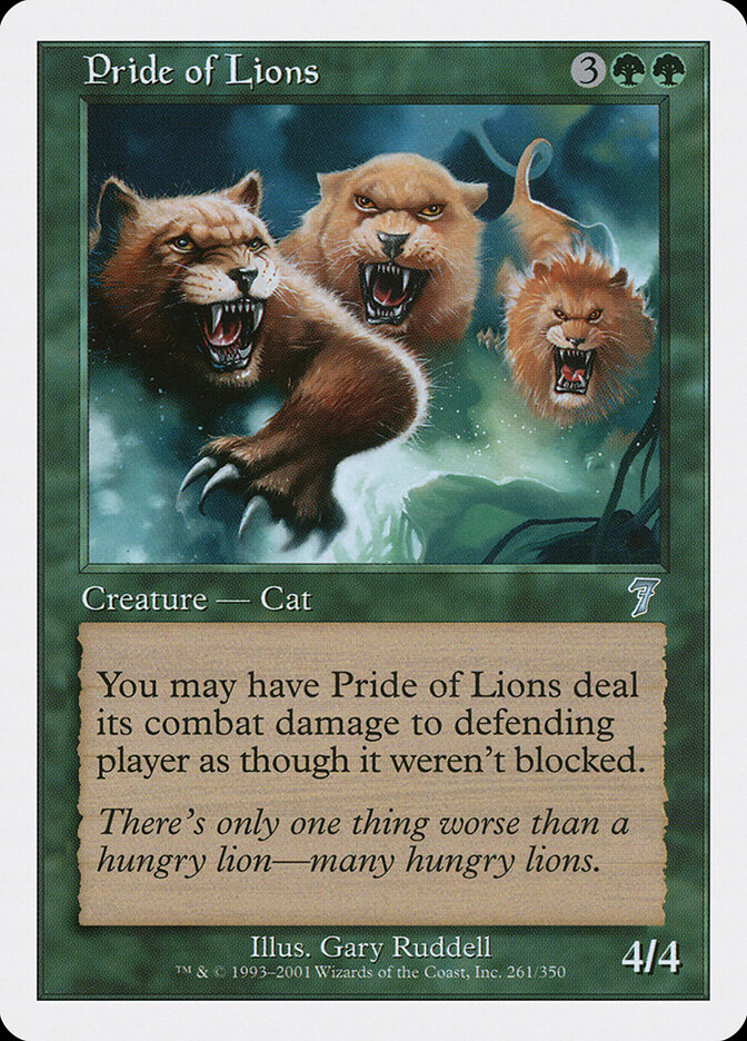 Pride of Lions card front
