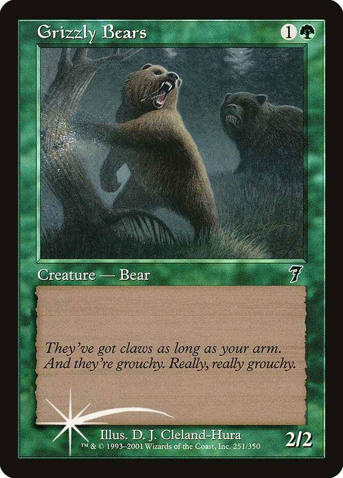 Grizzly Bears card front