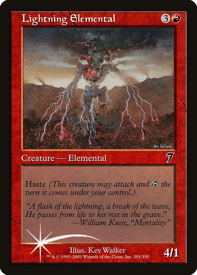 Lightning Elemental card front