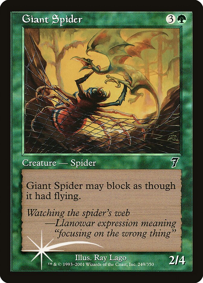 Giant Spider card front