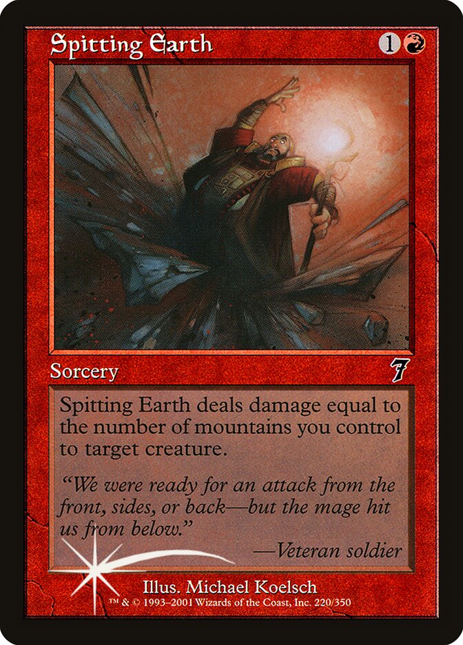 Spitting Earth card front