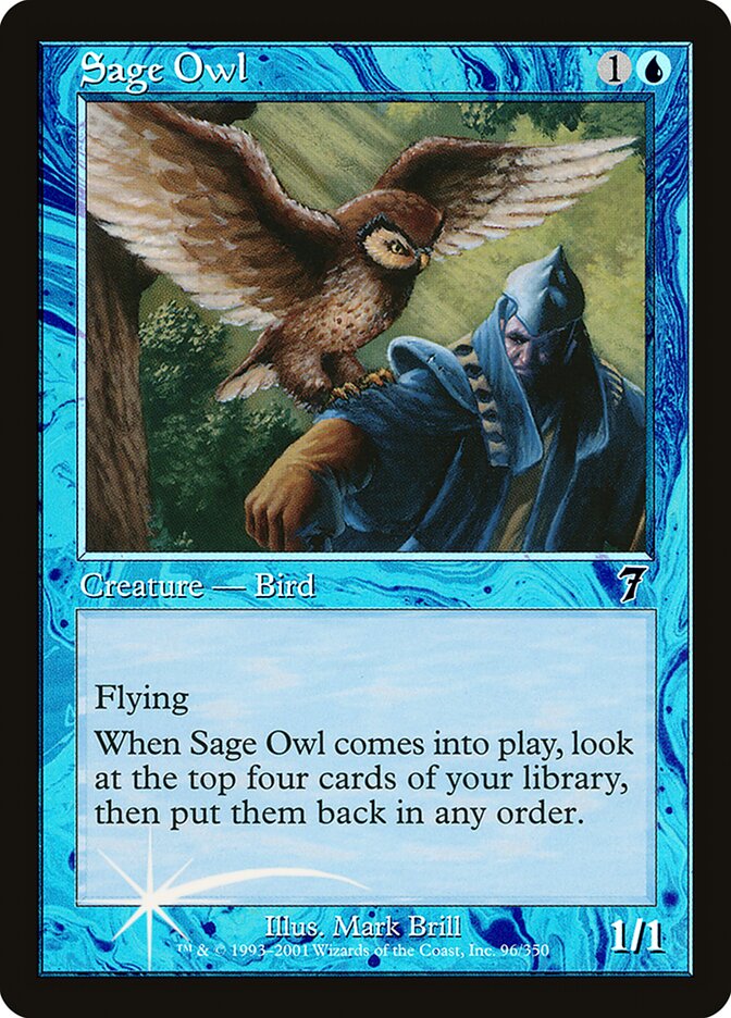 Sage Owl card front