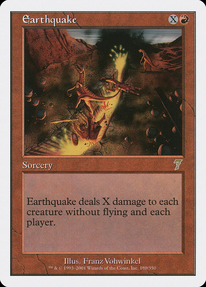 Earthquake card front