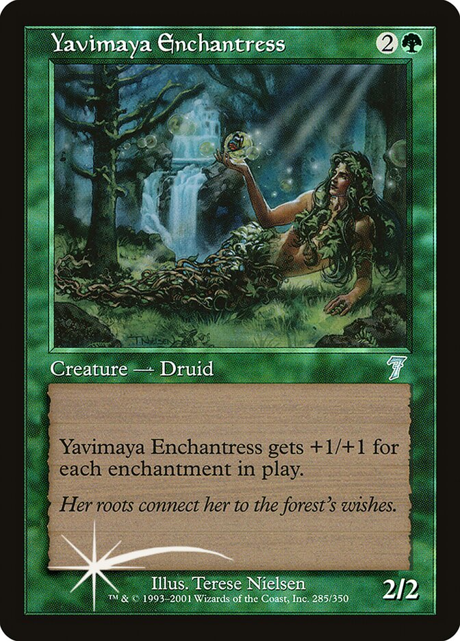 Yavimaya Enchantress card front