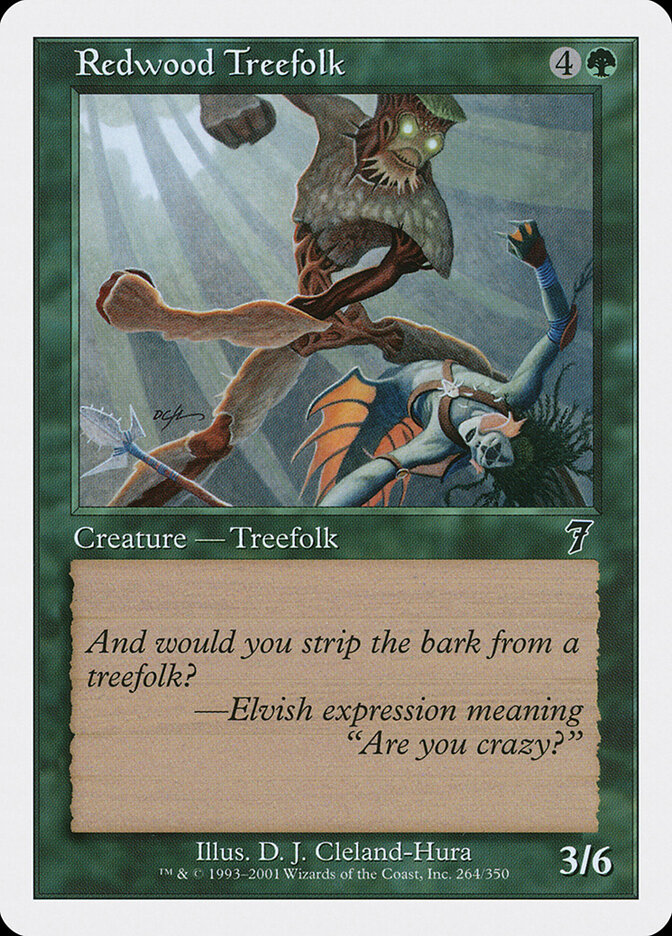 Redwood Treefolk card front