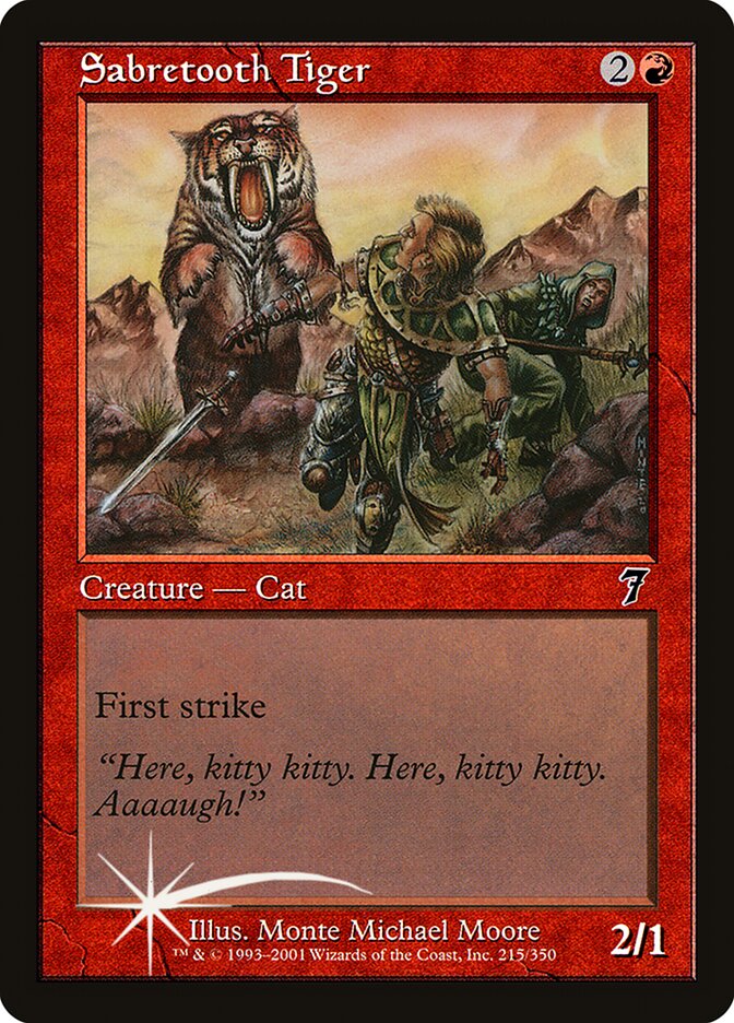 Sabretooth Tiger card front