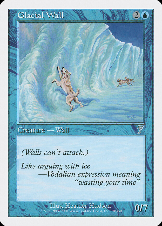 Glacial Wall card front