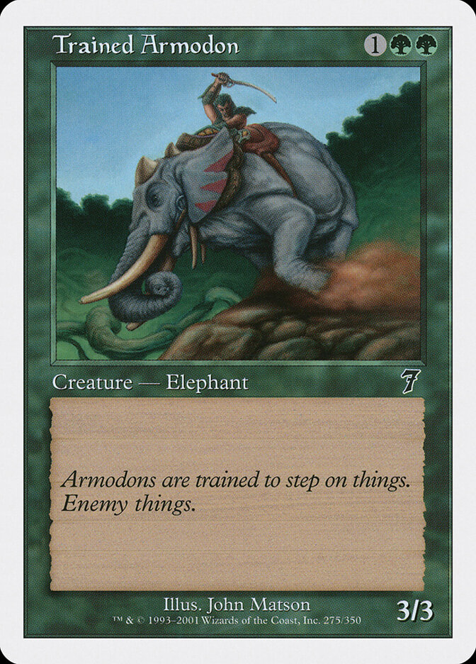 Trained Armodon card front