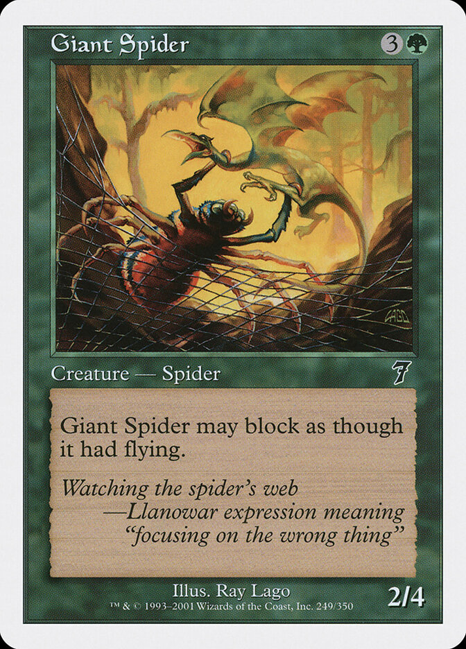 Giant Spider card front