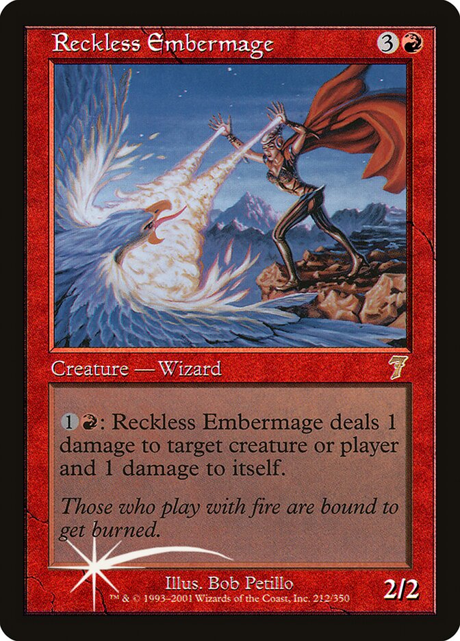 Reckless Embermage card front