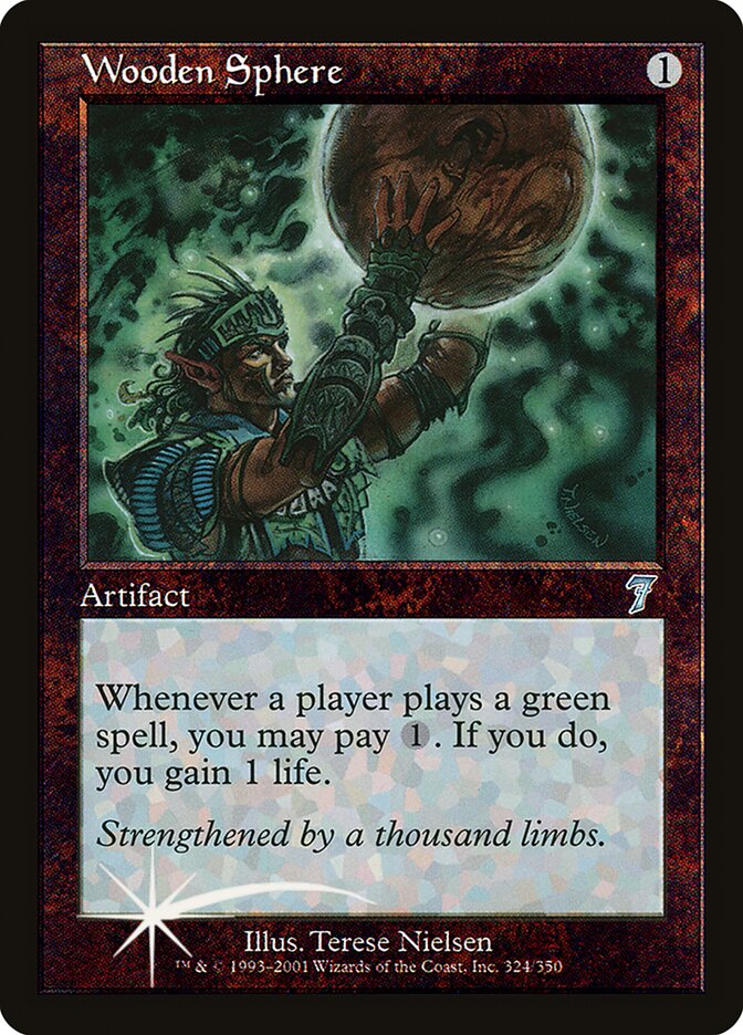 Wooden Sphere card front