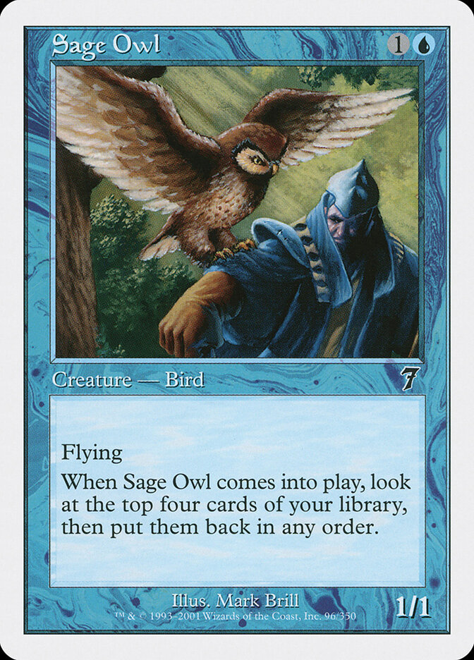 Sage Owl card front