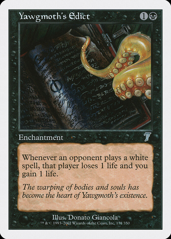 Yawgmoth's Edict card front