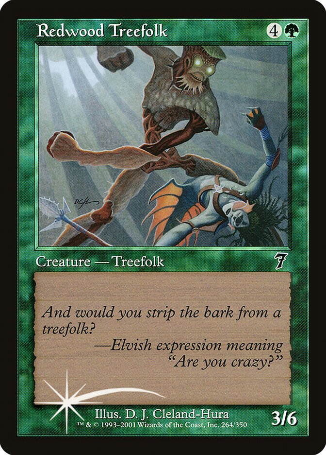 Redwood Treefolk card front
