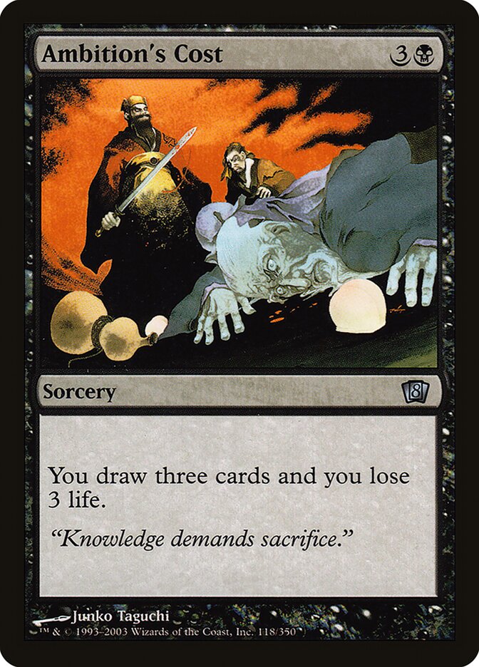 Ambition's Cost card front