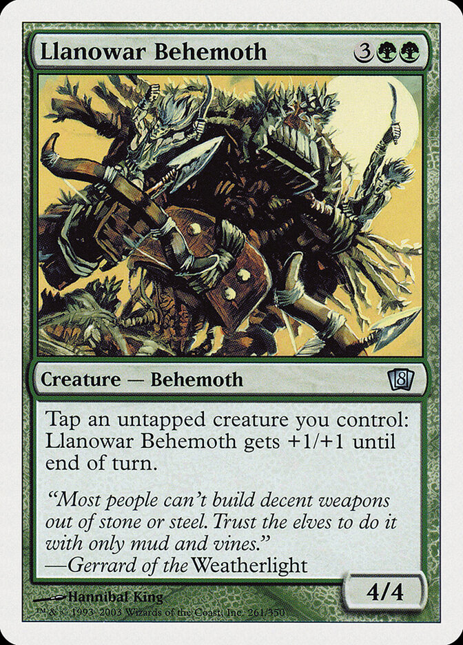 Llanowar Behemoth card front
