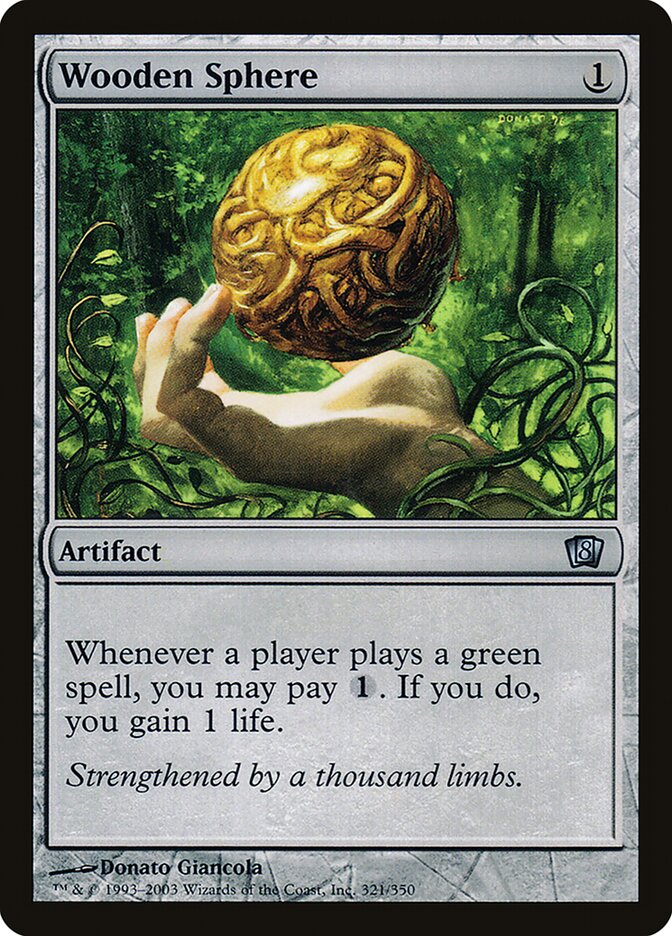 Wooden Sphere card front