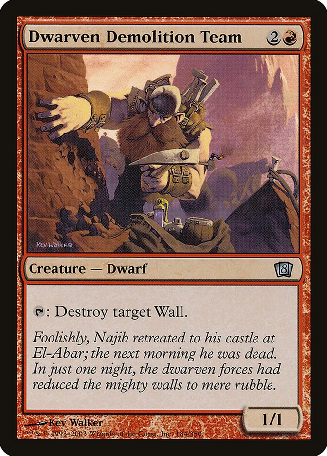 Dwarven Demolition Team card front
