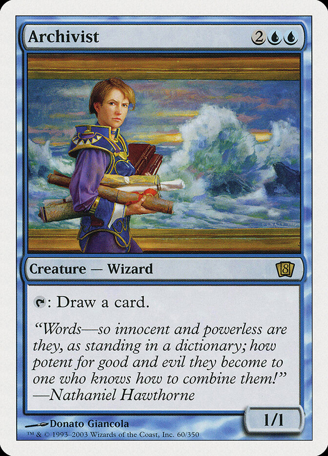 Archivist card front