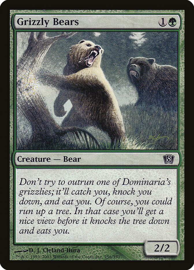Grizzly Bears card front