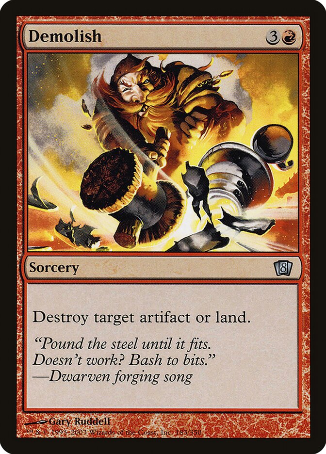 Demolish card front