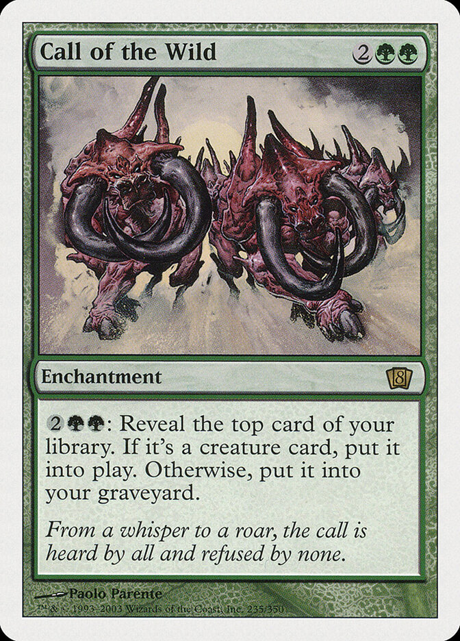 Call of the Wild card front