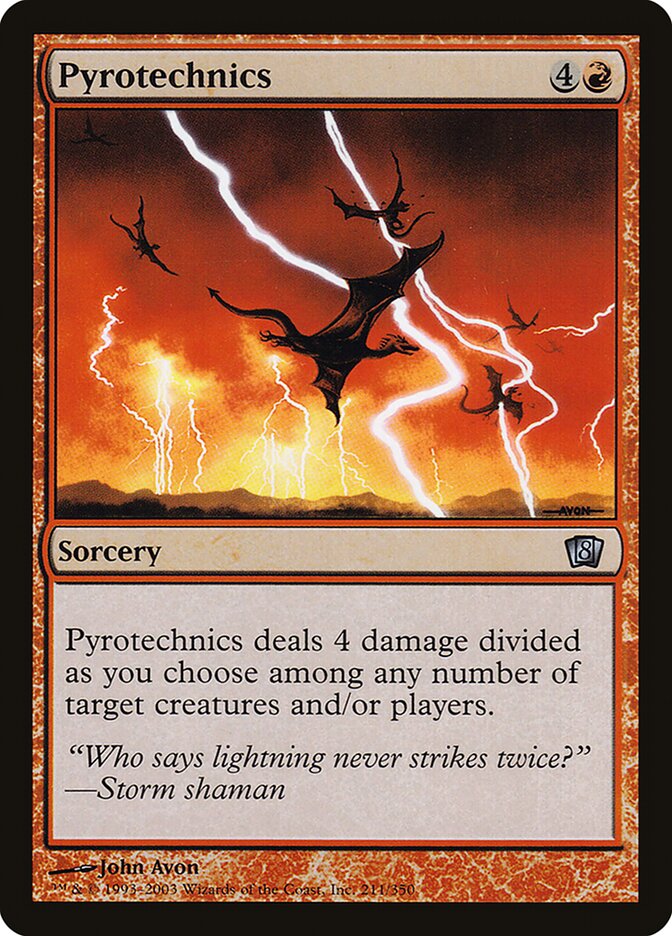 Pyrotechnics card front