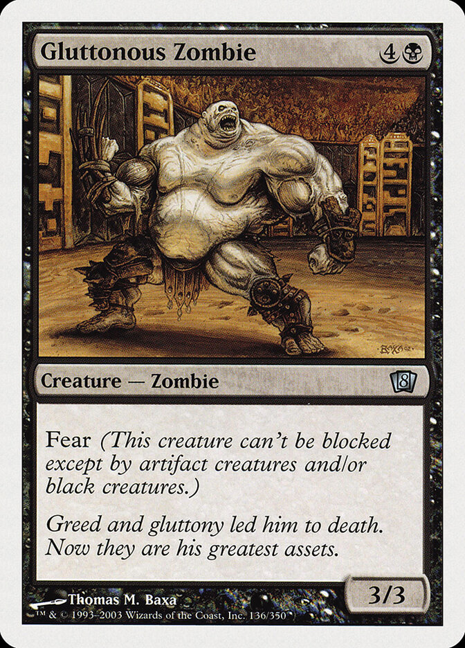 Gluttonous Zombie card front