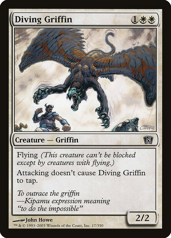 Diving Griffin card front