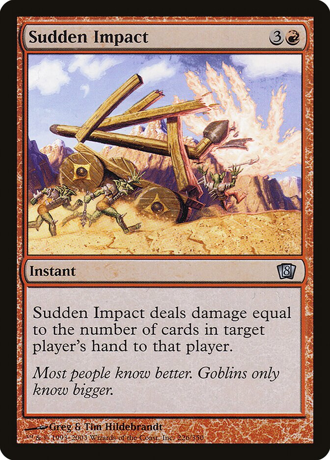 Sudden Impact card front