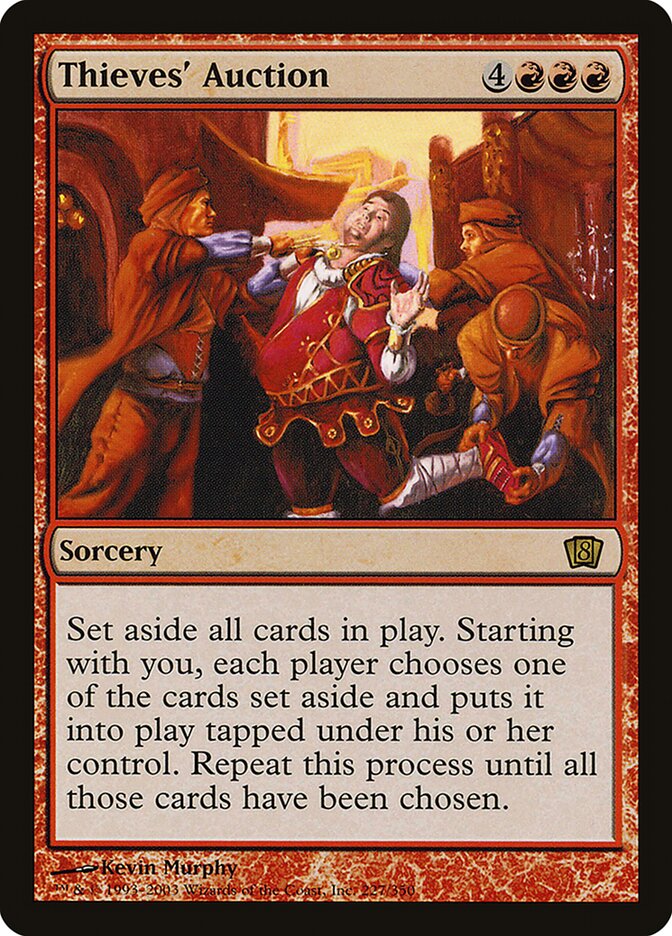 Thieves' Auction card front