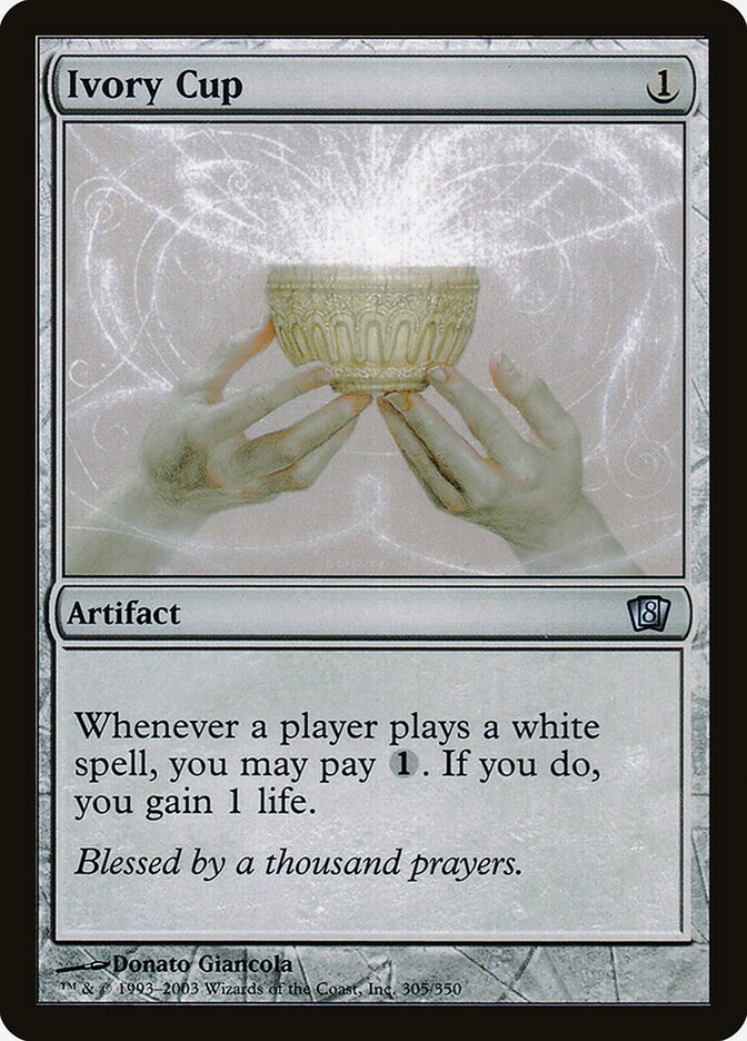 Ivory Cup card front