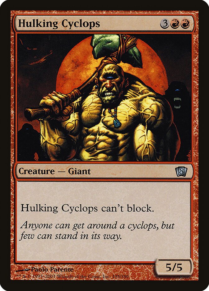 Hulking Cyclops card front