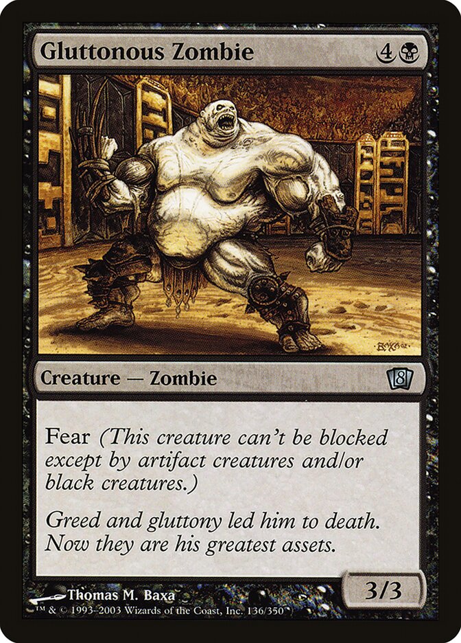 Gluttonous Zombie card front