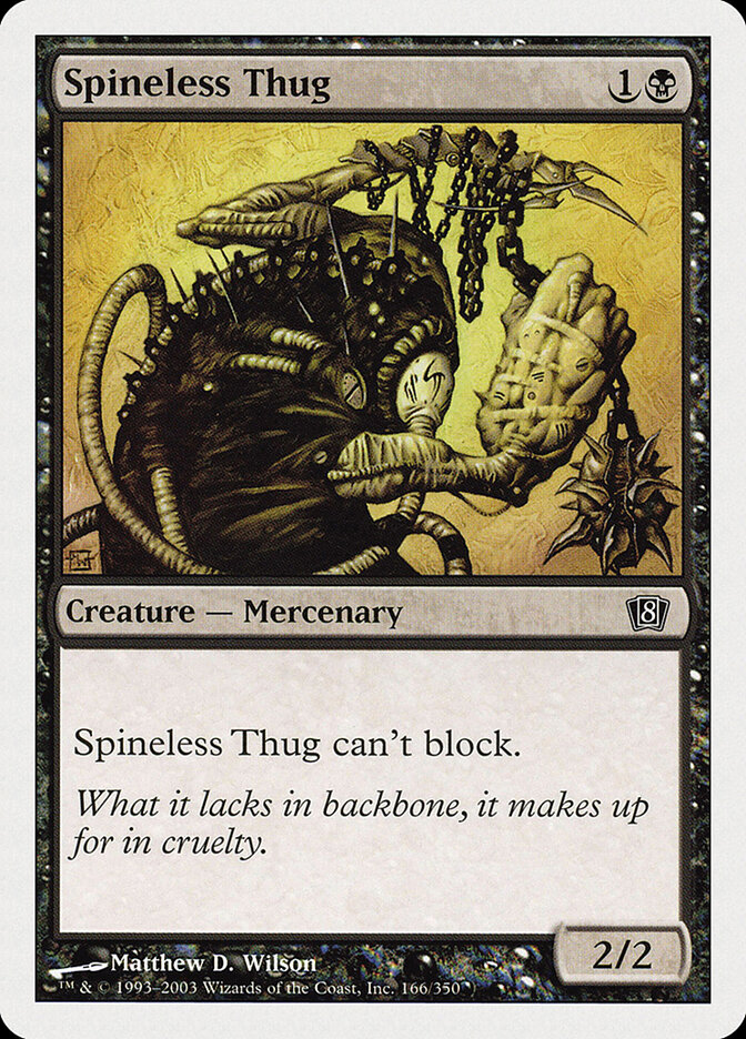 Spineless Thug card front