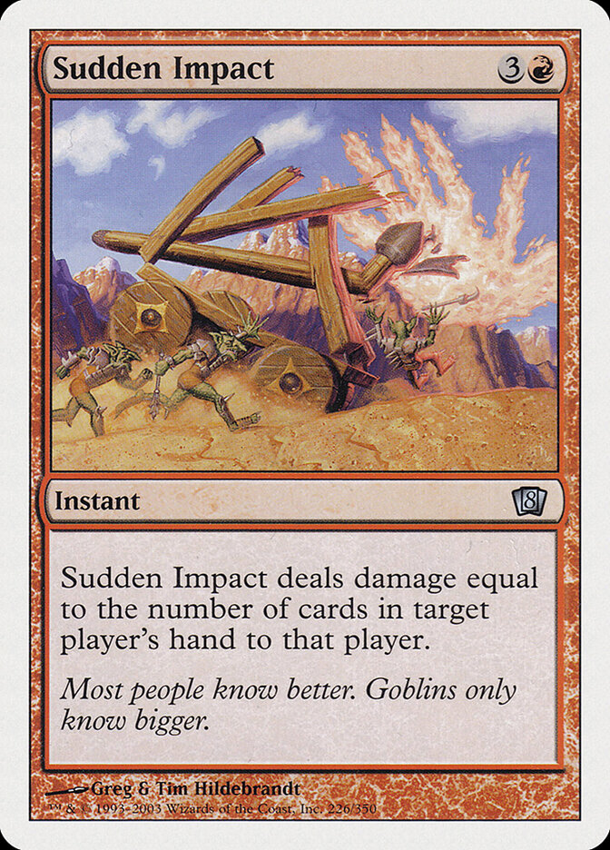 Sudden Impact card front
