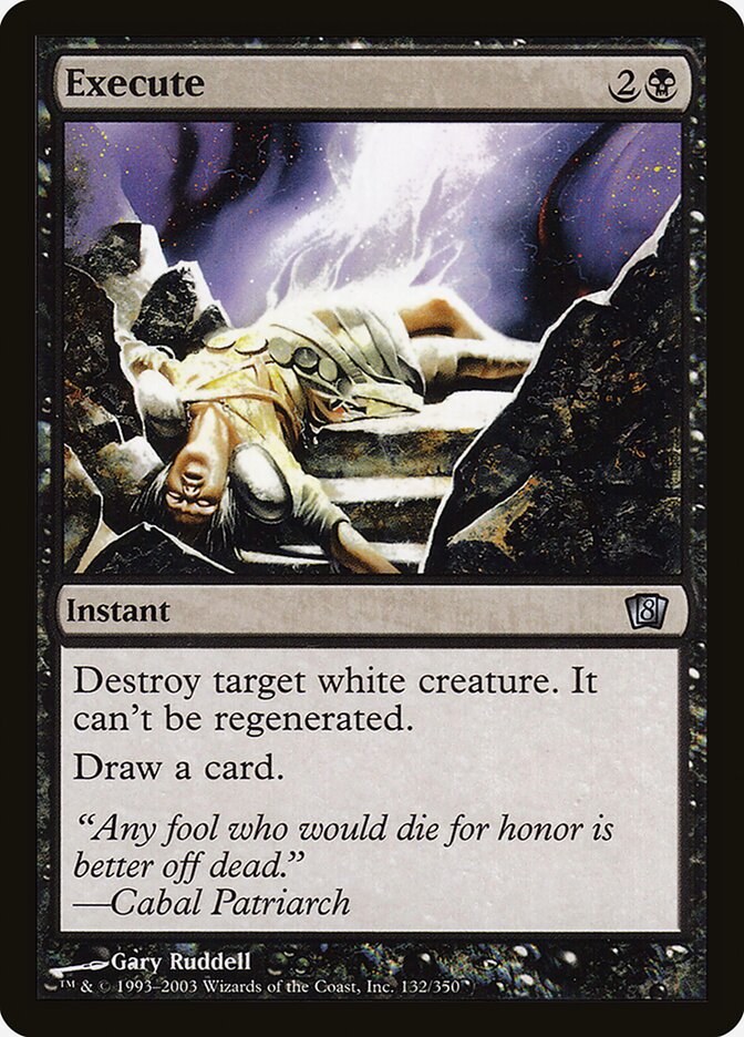 Execute card front