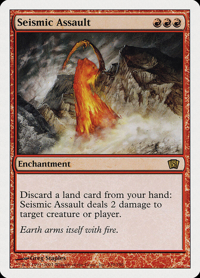 Seismic Assault card front