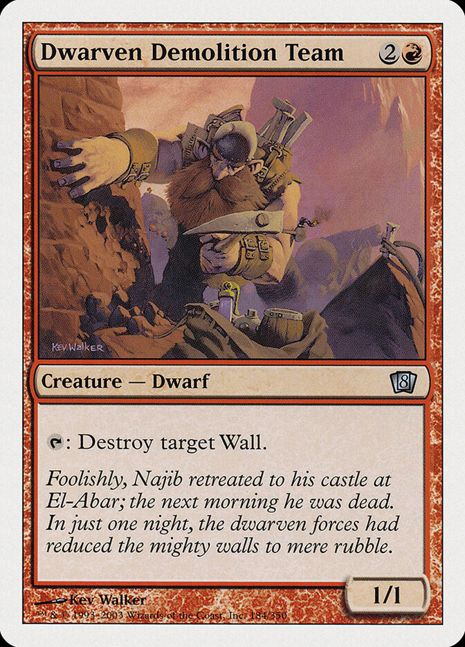 Dwarven Demolition Team card front