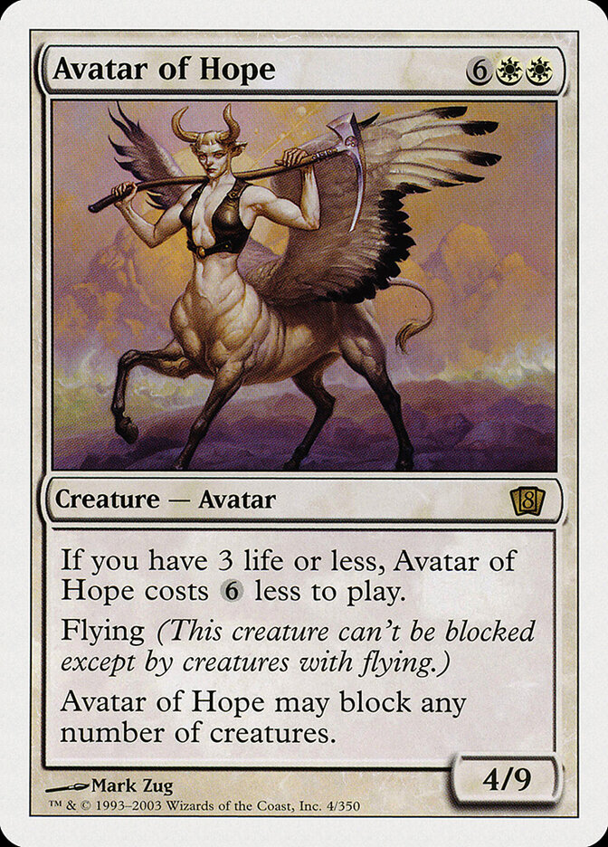 Avatar of Hope card front