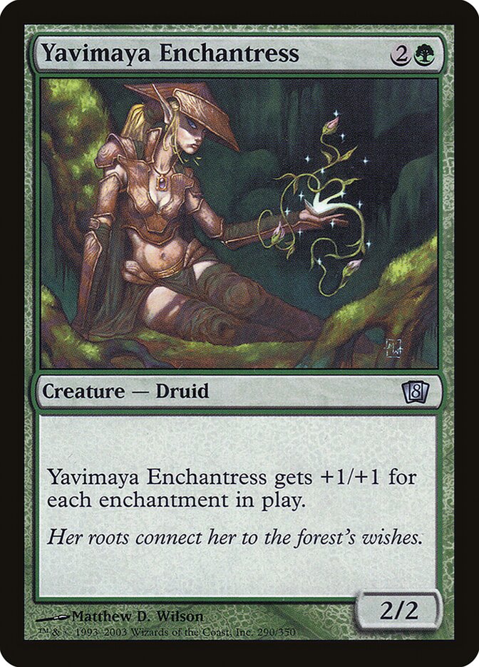 Yavimaya Enchantress card front