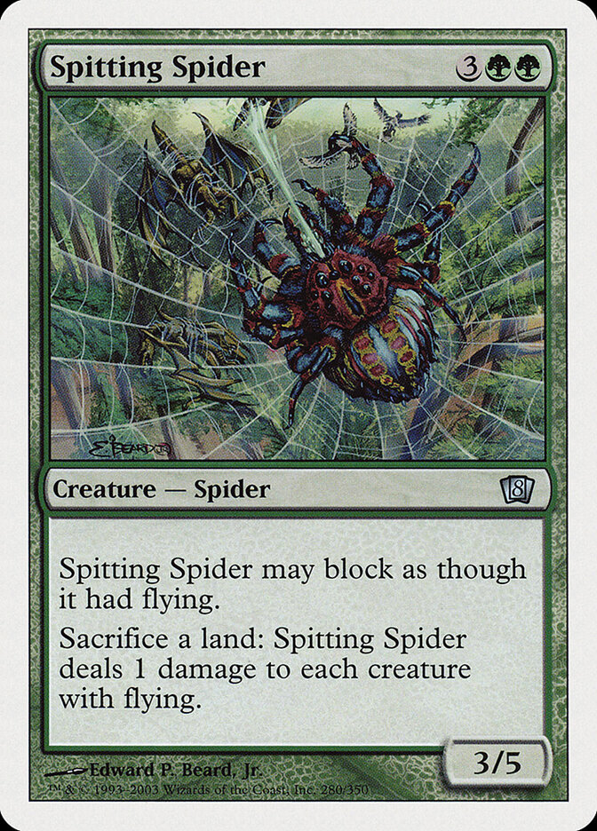 Spitting Spider card front