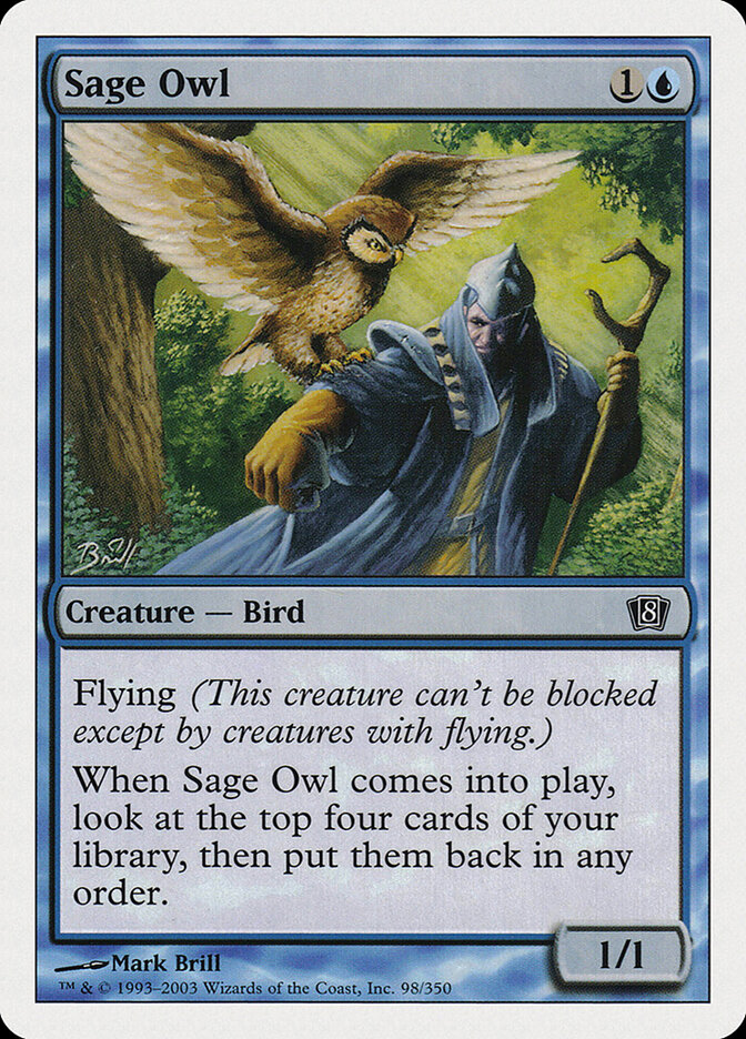 Sage Owl card front