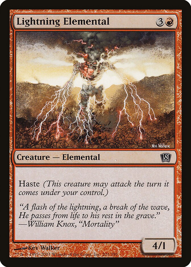 Lightning Elemental card front