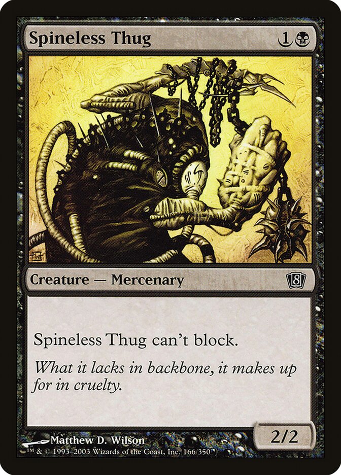 Spineless Thug card front