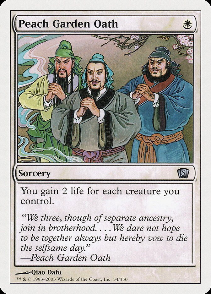 Peach Garden Oath card front