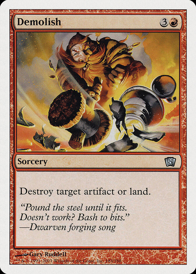 Demolish card front