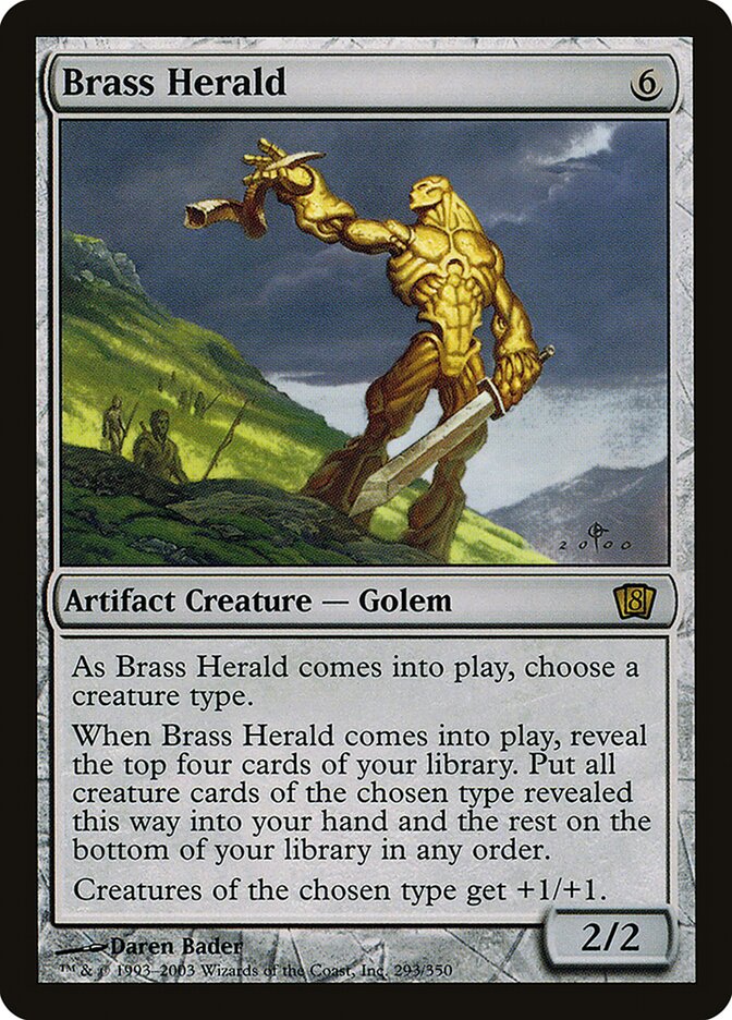 Brass Herald card front
