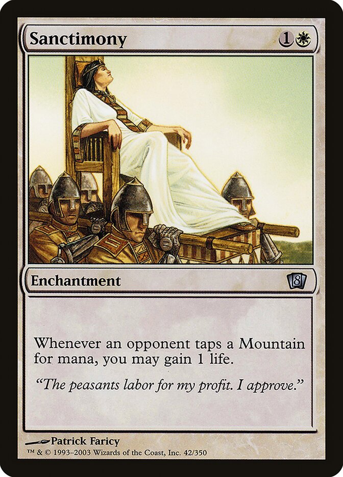 Sanctimony card front
