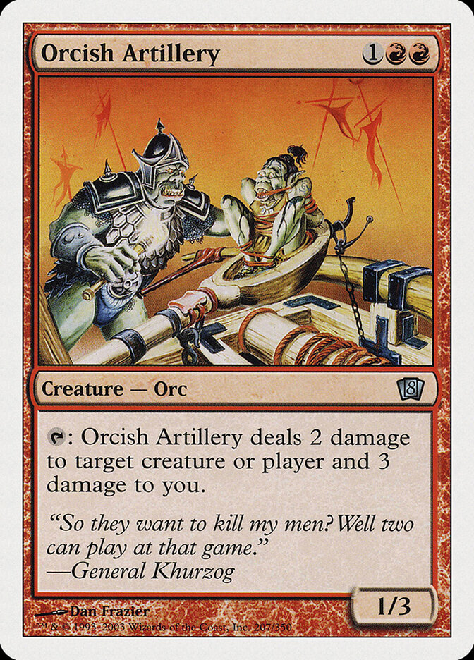 Orcish Artillery card front